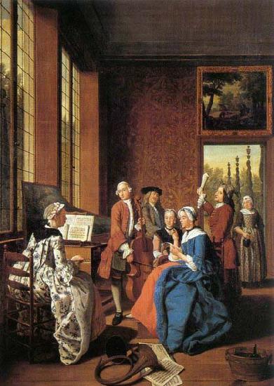 HOREMANS, Jan Jozef II Concert in an Interior oil painting picture